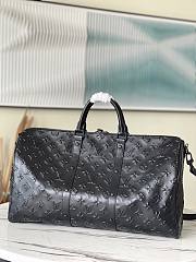 LV Keepall Bandoulière 50 Other Leathers Black M57963 - 6