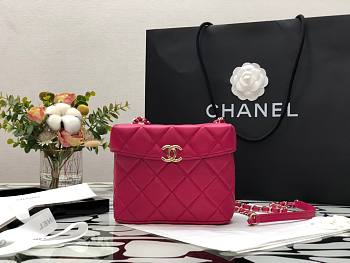 Chanel Lambskin Small Dinner Pink Bag AS2877