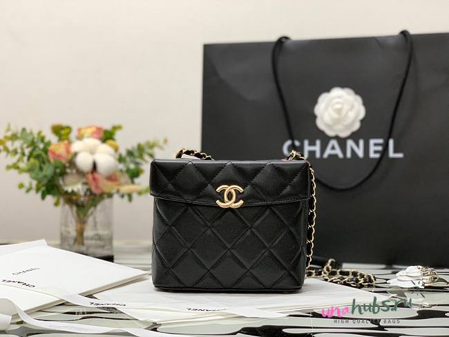 Chanel Lambskin Small Dinner Black Bag AS2877 - 1
