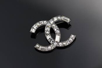 Chanel silver brooch