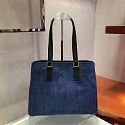 PRADA denim leather Tote Bag 1BG356  - 6