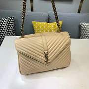 YSL MONOGRAM COLLEGE BEIGE GOLD HARDWARE 5113 - 1