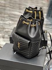 YSL Saint Laurent Joe drawstring quilted black backpack  - 5