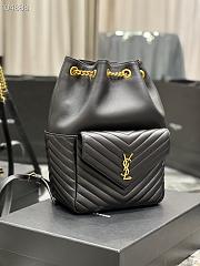 YSL Saint Laurent Joe drawstring quilted black backpack  - 4