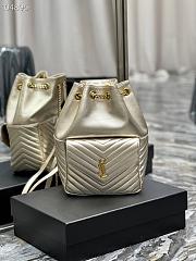 YSL Saint Laurent Joe drawstring quilted gold backpack - 1