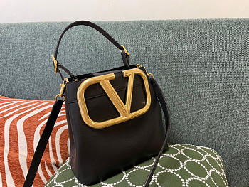 Valentino V logo bucket black 20cm