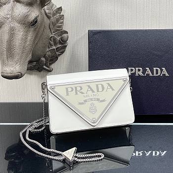 Prada mini shoulder white bag