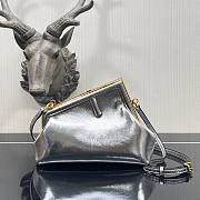 FENDI First Small Silver leather bag 26cm - 1