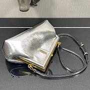 FENDI First Small Silver leather bag 26cm - 3