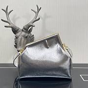 FENDI First Small Silver leather bag 32cm - 6