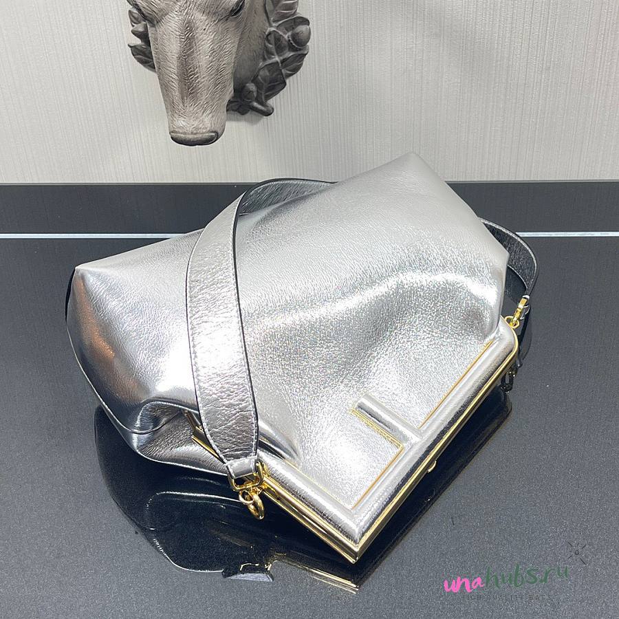 FENDI First Small Silver leather bag 32cm - unahubs.ru