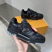 Louis Vuitton Monogram Eclipse Trainer black shoes - 1