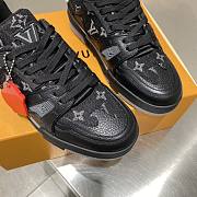 Louis Vuitton Monogram Eclipse Trainer black shoes - 5