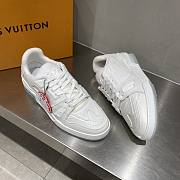 Louis Vuitton Monogram Eclipse Trainer white shoes  - 5