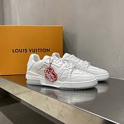 Louis Vuitton Monogram Eclipse Trainer white shoes  - 6