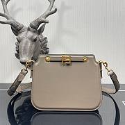 FENDI TOUCH Gray Leather Bag - 1