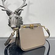 FENDI TOUCH Gray Leather Bag - 5