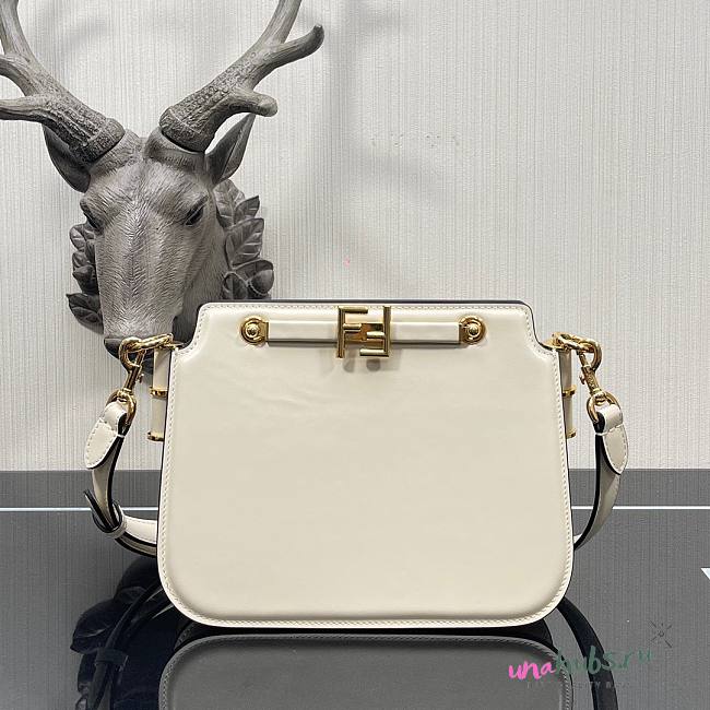 FENDI TOUCH White Leather Bag - 1