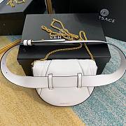 Versace V belt white leather bag  - 6