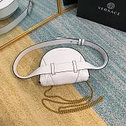 Versace V belt white leather bag  - 3