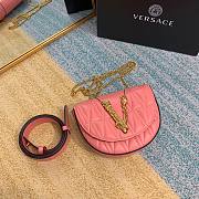 Versace V belt pink leather bag - 2