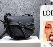 Loewe Small Gate bag in black calfskin 20cm - 1