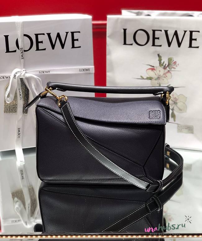 Loewe Tan Grained Small Puzzle Bag - 1