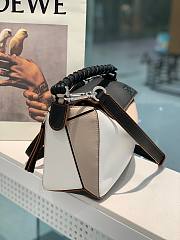 Loewe Black/ White Smooth Small Puzzle Bag - 5