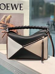 Loewe Black/ White Smooth Small Puzzle Bag - 2