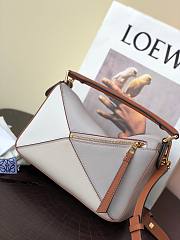 Loewe Brown / White Smooth Small Puzzle Bag - 3