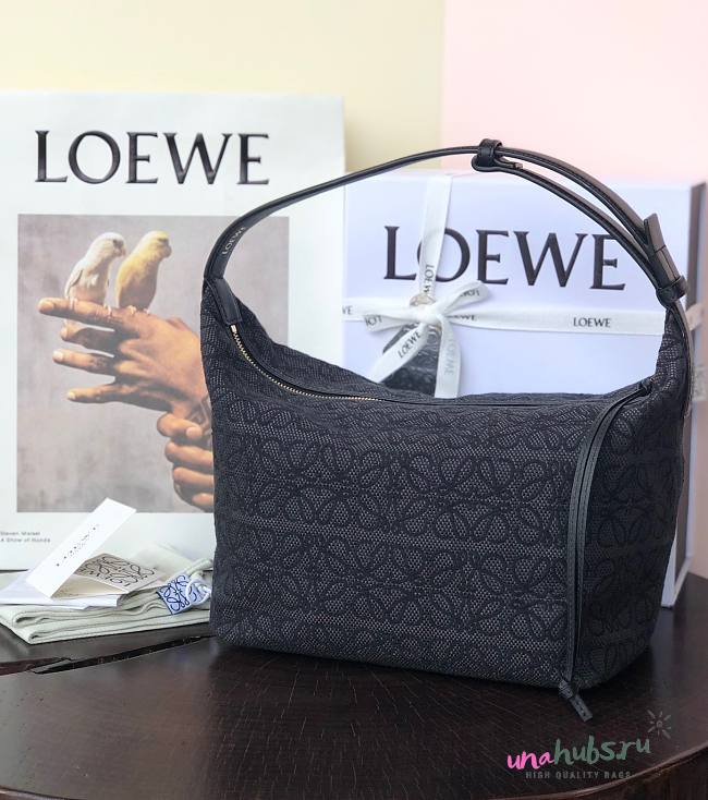 Loewe Cubi Small Anagram black leather bag - 1