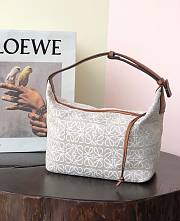 Loewe Cubi Small Anagram all white leather bag - 1