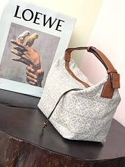 Loewe Cubi Small Anagram all white leather bag - 4