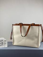 Loewe Cushion Tote in Anagram jacquard and calfskin small bag - 3