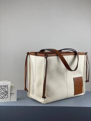 Loewe Cushion Tote in Anagram jacquard and calfskin small bag - 2