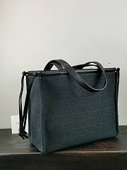 Loewe Cushion Tote Anagram calfskin black small bag - 3