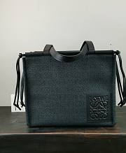 Loewe Cushion Tote Anagram calfskin black small bag - 1