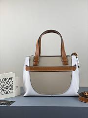 Loewe Gate top handle bag grain calfskin gray bag - 5