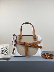 Loewe Gate top handle bag grain calfskin gray bag - 2