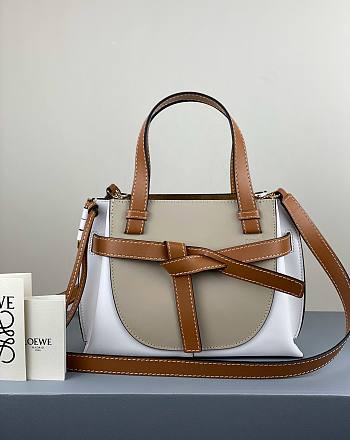 Loewe Gate top handle bag grain calfskin gray bag