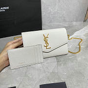 YSL uptown shoulder bag white 19cm - 4