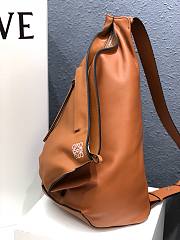 Loewe Anton grained calfskin backpack in brown - 3