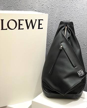 Loewe Anton grained calfskin backpack in black