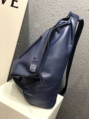 Loewe Anton grained calfskin backpack in blue - 3