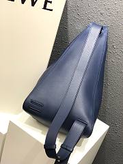 Loewe Anton grained calfskin backpack in blue - 2