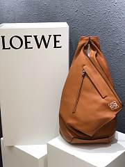 Loewe Anton grained calfskin backpack in brown - 1