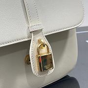 Celine Medium Tabou Smooth Calfskin White Bag - 6