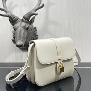 Celine Medium Tabou Smooth Calfskin White Bag - 3