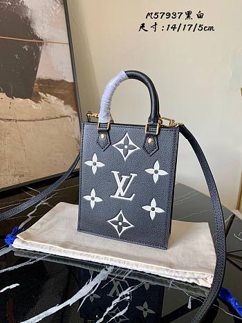 Louis Vuitton Petit Sac Plat Black Leather M57937