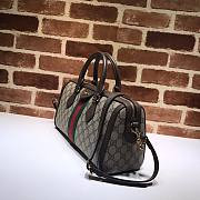 Gucci gg supreme brown handle bag - 5